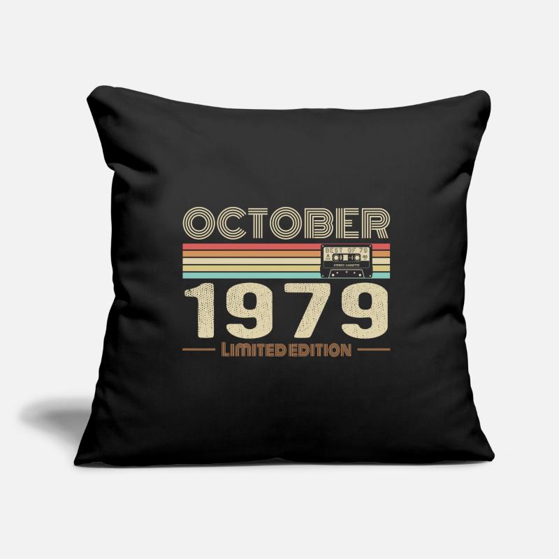 Compleanno ottobre 1979 Copricuscino per divano, 45 x 45 cm