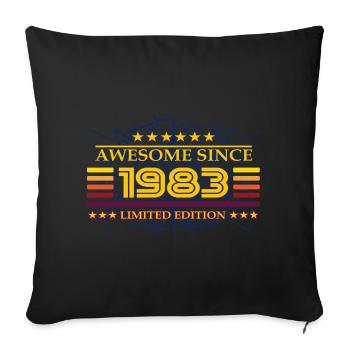 Génial depuis 1983 Édition limitée - Housse de coussin décorative 45 x 45 cm - noir - Devant