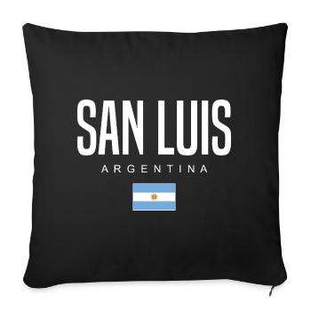 San Luis Argentina Argentinian - Sofa pillowcase 17,3'' x 17,3'' (45 x 45 cm) - black - Front