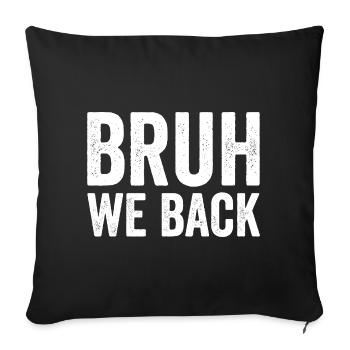 Frère, on retourne à l’école, premier huissier - Housse de coussin décorative 45 x 45 cm - noir - Devant