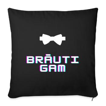 Marié - Housse de coussin décorative 45 x 45 cm - noir - Devant