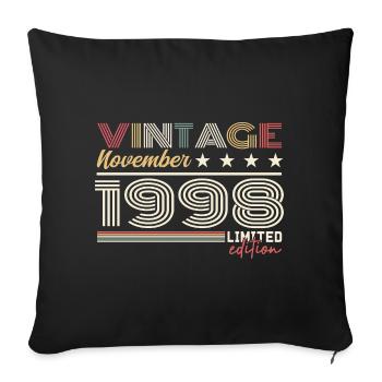 November 1998 - Sofa pillowcase 17,3'' x 17,3'' (45 x 45 cm) - black - Front