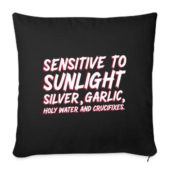 My Kind Of Sensitive - Sofa pillowcase 17,3'' x 17,3'' (45 x 45 cm) - black - Front