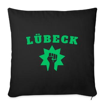 Lübeck - Housse de coussin décorative 45 x 45 cm - noir - Devant