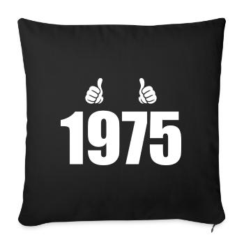 Vintage 1975 Birthday Vintage Retro Saying - Sofa pillowcase 17,3'' x 17,3'' (45 x 45 cm) - black - Front