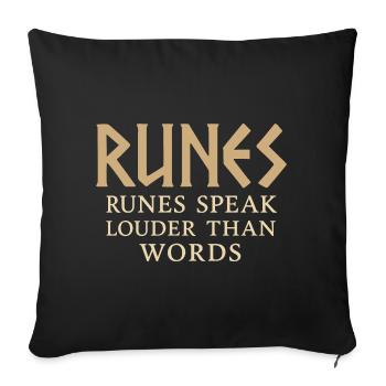 Ancient English Runic Alphabet - Sofa pillowcase 17,3'' x 17,3'' (45 x 45 cm) - black - Front
