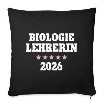 Professeur de biologie 2026 Profession Professeur de biologie - Housse de coussin décorative 45 x 45 cm - noir - Devant