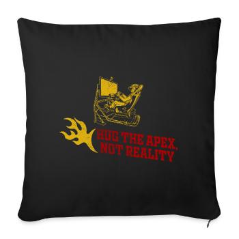 Apex-Umarmung, nicht Realität - Sofakissenbezug 45 x 45 cm - Schwarz - Vorne