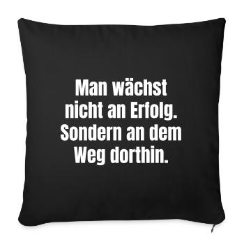 Path to Success – Quote Typo - Sofa pillowcase 17,3'' x 17,3'' (45 x 45 cm) - black - Front