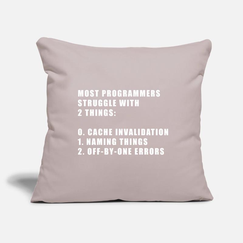 2 hard things in computer science programmer Sofa pillowcase 17,3'' x 17,3'' (45 x 45 cm)