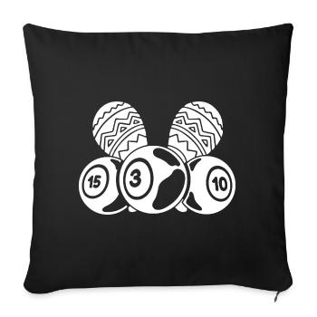 Bingo Player Bingo & Maracas Fiesta Bingo - Sofa pillowcase 17,3'' x 17,3'' (45 x 45 cm) - black - Front