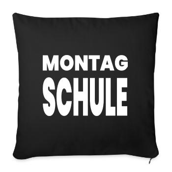 School - Sofa pillowcase 17,3'' x 17,3'' (45 x 45 cm) - black - Front