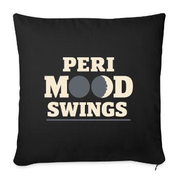 Périménopause Humour Périménopause - Housse de coussin décorative 45 x 45 cm - noir - Devant