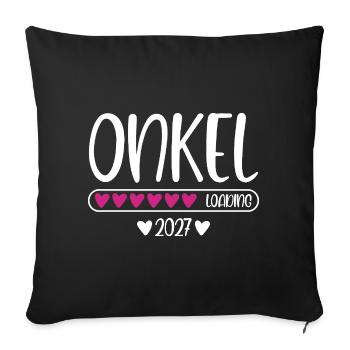 Uncle 2027 loading with hearts loading bar - Sofa pillowcase 17,3'' x 17,3'' (45 x 45 cm) - black - Front