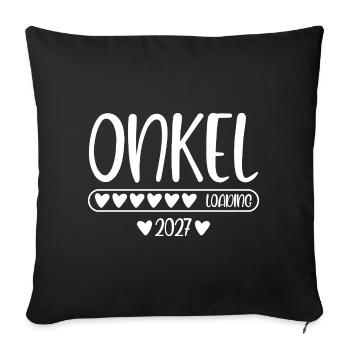 Oncle 2027 chargement - Housse de coussin décorative 45 x 45 cm - noir - Devant
