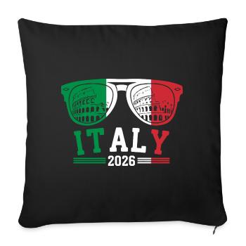 Italy 2026 Rome Colosseum Sunglasses - Sofa pillowcase 17,3'' x 17,3'' (45 x 45 cm) - black - Front
