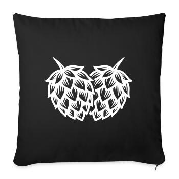 Hops Symbol Beer - Sofa pillowcase 17,3'' x 17,3'' (45 x 45 cm) - black - Front