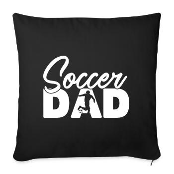 Soccer Dad Football Silhouette Sports Father - Sofa pillowcase 17,3'' x 17,3'' (45 x 45 cm) - black - Front