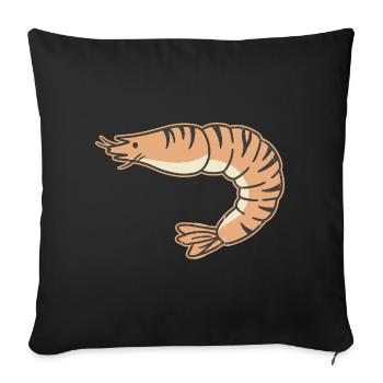 Pastel shrimp cartoon stripe tiger - Sofa pillowcase 17,3'' x 17,3'' (45 x 45 cm) - black - Front