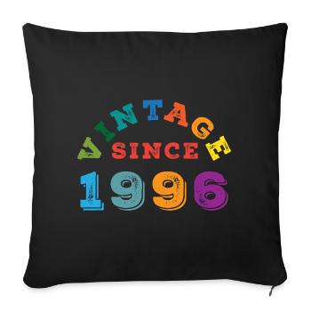 Millésime 1996 - Housse de coussin décorative 45 x 45 cm - noir - Devant