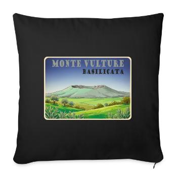 Monte Vulture - Sofa pillowcase 17,3'' x 17,3'' (45 x 45 cm) - black - Front