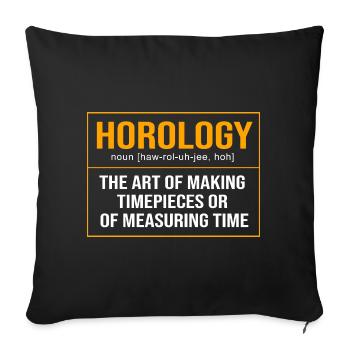 Watch Movement - Sofa pillowcase 17,3'' x 17,3'' (45 x 45 cm) - black - Front