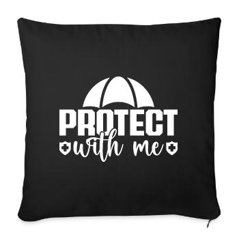 Agent d’assurance Costume Protect With Me Medicare - Housse de coussin décorative 45 x 45 cm - noir - Devant