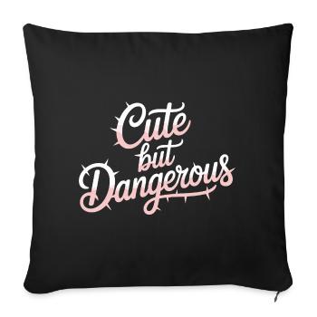 Süß Aber Gefährlich Cute Kawaii Aesthetic Katze - Sofa pillowcase 17,3'' x 17,3'' (45 x 45 cm) - black - Front