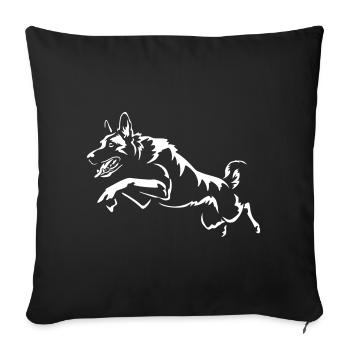 Malinois « Édition Noire » - Housse de coussin décorative 45 x 45 cm - noir - Devant