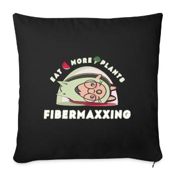 Fibermaxxing - Sofa pillowcase 17,3'' x 17,3'' (45 x 45 cm) - black - Front