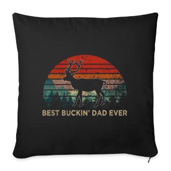 Bestes Buckin-Dad-Geschenk aller Zeiten als lustiger Vater - Sofakissenbezug 45 x 45 cm - Schwarz - Vorne