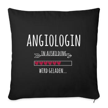 Angiologin Ausbildung Medizinstudium Ärztin - Sofakissenbezug 45 x 45 cm - Schwarz - Vorne