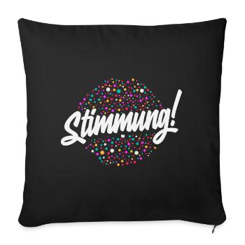 Mood, Confetti, Party, Carnival, Carnival, Celebrations - Sofa pillowcase 17,3'' x 17,3'' (45 x 45 cm) - black - Front
