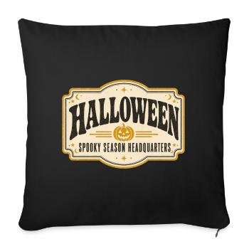 Vintage Halloween Shop Sign – Retro Spooky Season - Sofa pillowcase 17,3'' x 17,3'' (45 x 45 cm) - black - Front