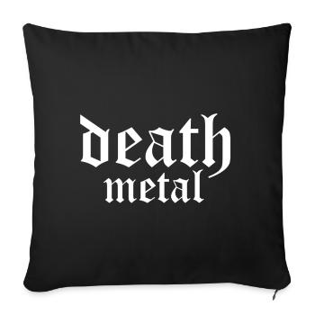 Death Metal Tee - Housse de coussin décorative 45 x 45 cm - noir - Devant