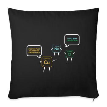 Chemielehrer Chemie Chemiker - Sofakissenbezug 45 x 45 cm - Schwarz - Vorne