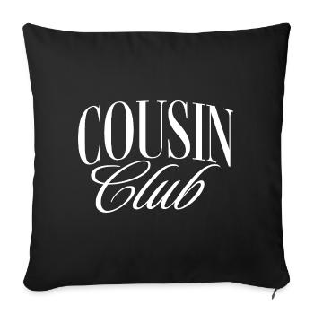 Cousin Club - Sofakissenbezug 45 x 45 cm - Schwarz - Vorne