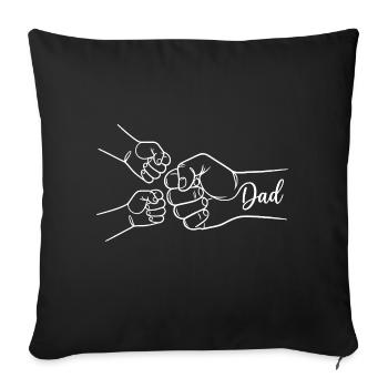 Dad to the power of 2 dad-to-be dad 2nd child - Sofa pillowcase 17,3'' x 17,3'' (45 x 45 cm) - black - Front