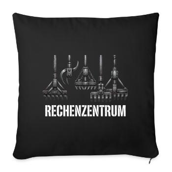 Rechenzentrum Gärtner Garten Gartenarbeit - Sofakissenbezug 45 x 45 cm - Schwarz - Vorne