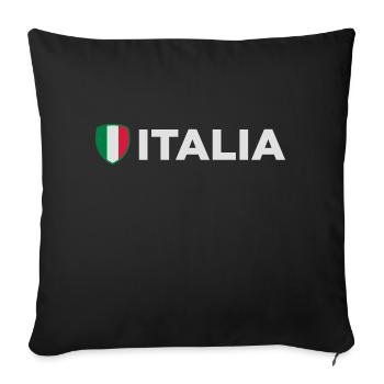 National Flag Of Italy - Sofa pillowcase 17,3'' x 17,3'' (45 x 45 cm) - black - Front
