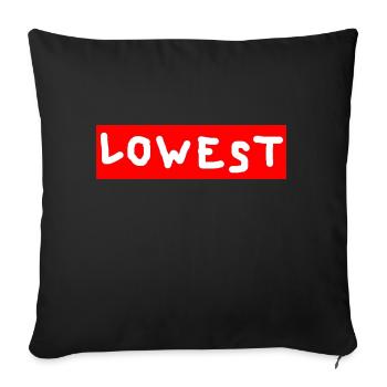 Lowest anti fashion - Sofa pillowcase 17,3'' x 17,3'' (45 x 45 cm) - black - Front