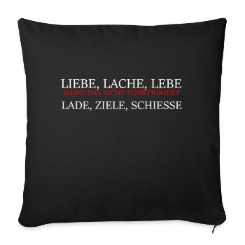Say Love Pool Live Loading Targets Shoot - Sofa pillowcase 17,3'' x 17,3'' (45 x 45 cm) - black - Front