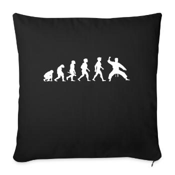 Evolution Karate Kampfsport - Sofakissenbezug 45 x 45 cm - Schwarz - Vorne