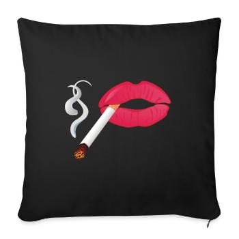 Smoker - Sofa pillowcase 17,3'' x 17,3'' (45 x 45 cm) - black - Front