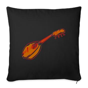 mandolin music - Sofa pillowcase 17,3'' x 17,3'' (45 x 45 cm) - black - Front