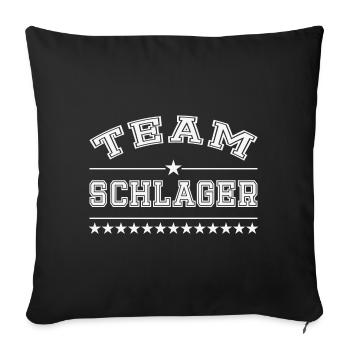 Team Schlager - Schlagermusik - Sofakissenbezug 45 x 45 cm - Schwarz - Vorne