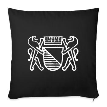 Zurich - Zürileu - for Zurich residents - Sofa pillowcase 17,3'' x 17,3'' (45 x 45 cm) - black - Front