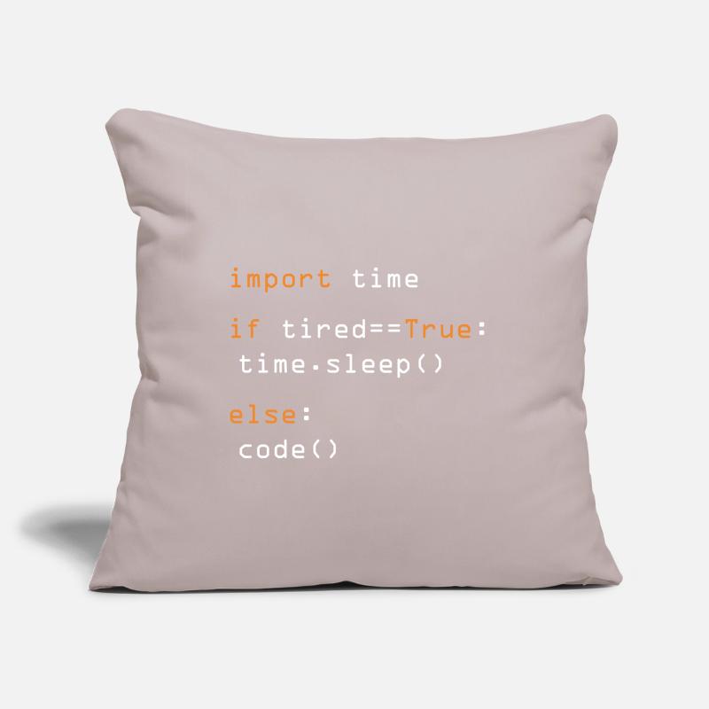 Python Code Import Sleep Tired Loop Sofakissenbezug 45 x 45 cm