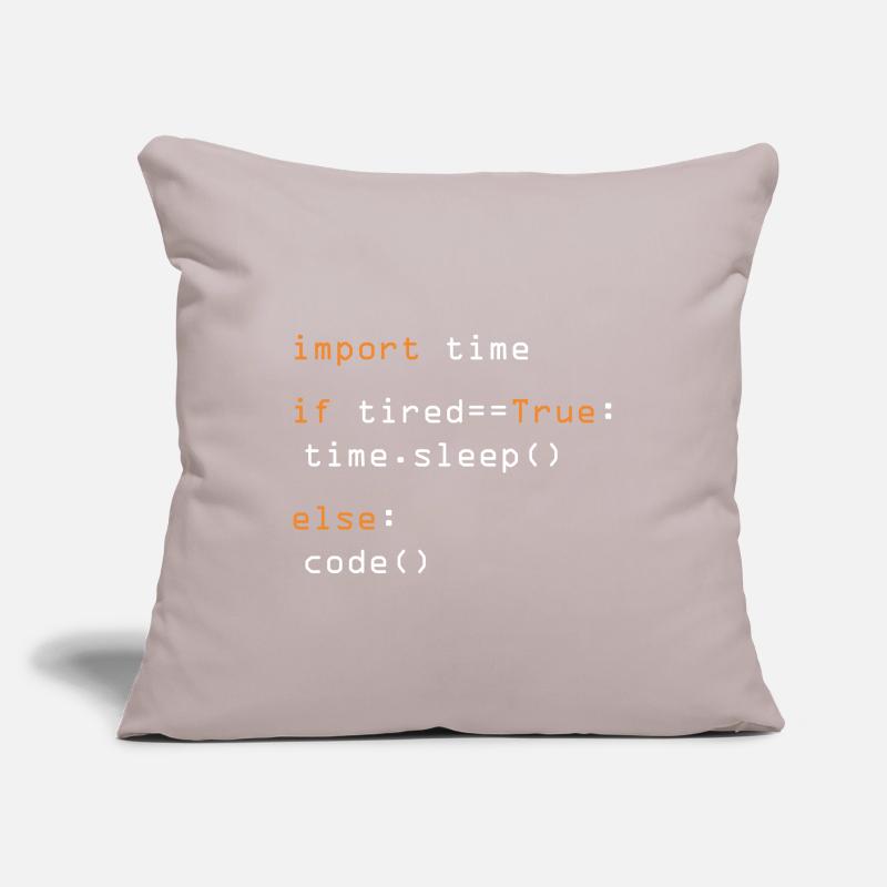 Python Code Import Sleep Tired Loop Sofakissenbezug 45 x 45 cm