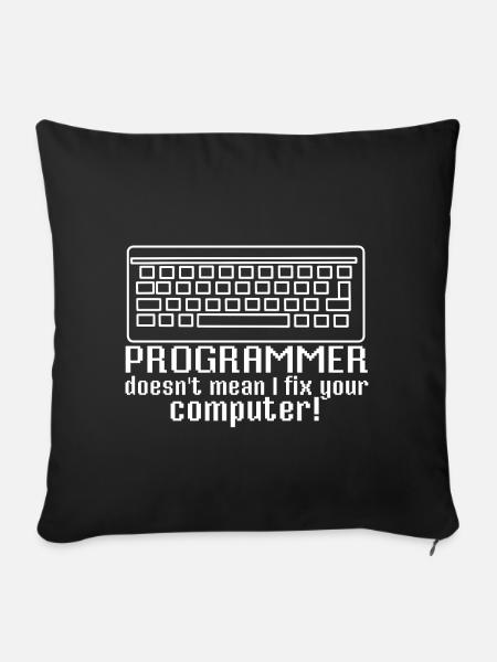 Programmer - Sofakissenbezug 45 x 45 cm - Schwarz